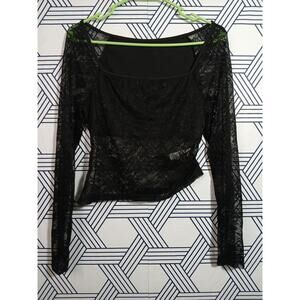 Fitted Lace Crop Blouse | Square Neck Coquette Romantic